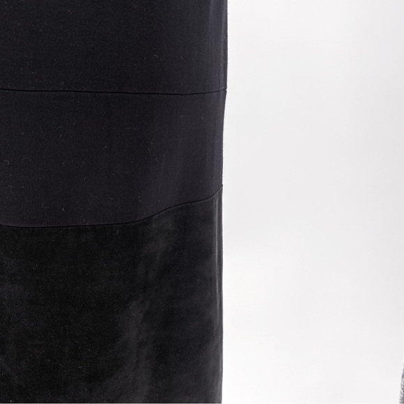 RAQUEL ALLEGRA | Lambskin & Silk Contrast Shift Dress in Black | M - Picture 9 of 13